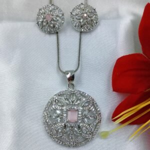 Pink AD Pendant Set | www.radiantjewels.store