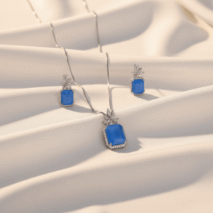 Blue Crystal Pendant Set | Radiant Jewels Store