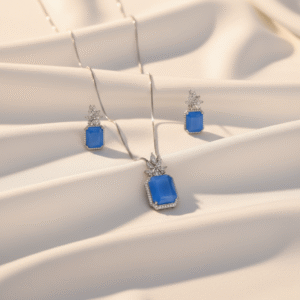 Blue Crystal Pendant Set | Radiant Jewels Store