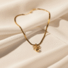 Anti tarnish Bow & Heart Shape Pendant | Radiant Jewels Store