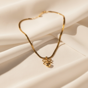 Anti tarnish Bow & Heart Shape Pendant | Radiant Jewels Store