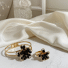 Black Crystal Bracelet and Ring Combo| Radiant Jewels Store
