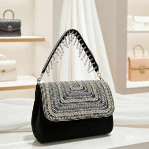 Black and Silver Party Handbag | Radiant Jewels Store