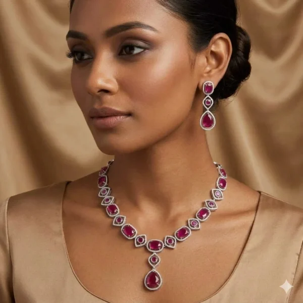 AD Stone Necklace Set|Radiant jewels Store