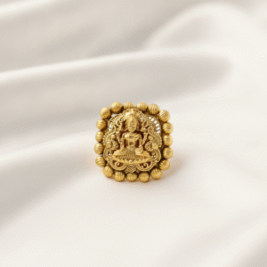 Antique Lakshmi Temple Ring | Radiant Jewels Store