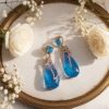 Aqua Crystal Earrings | Radiant Jewels Store