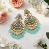Aqua Pearl Dangler Earrings | Radiant Jewels Store