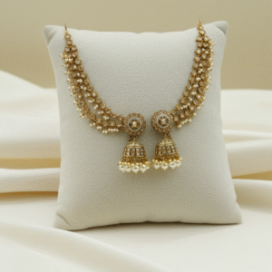 Bahubali Antique Jhumkas & Ear Chains | Radiant Jewels Store