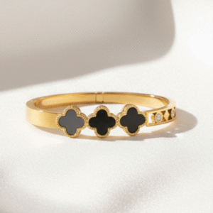 Black Clover Anti Tarnish Bracelet | Radiant Jewels Store