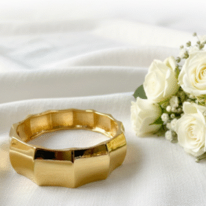 Bold Gold Sculpted Bracelet | Radiant Jewels Store