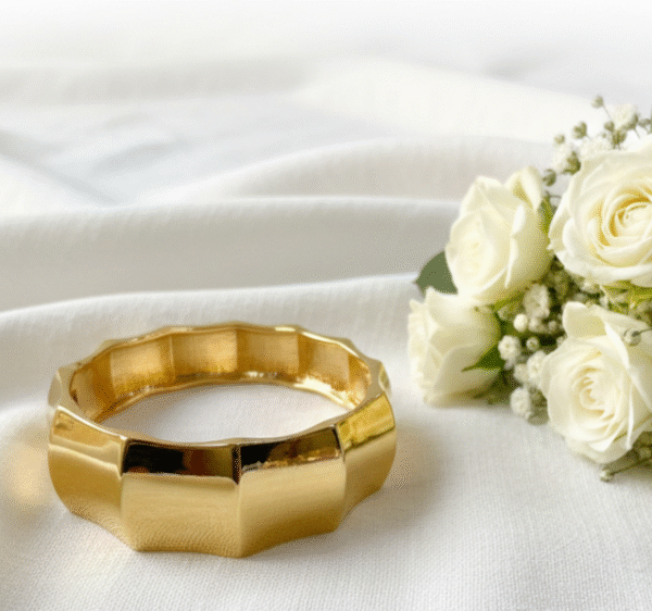 Bold Gold Sculpted Bracelet | Radiant Jewels Store