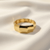 Bold Gold Sculpted Bracelet RJS| Radiant Jewels Store