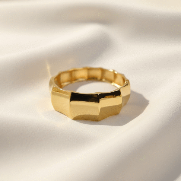 Bold Gold Sculpted Bracelet RJS| Radiant Jewels Store