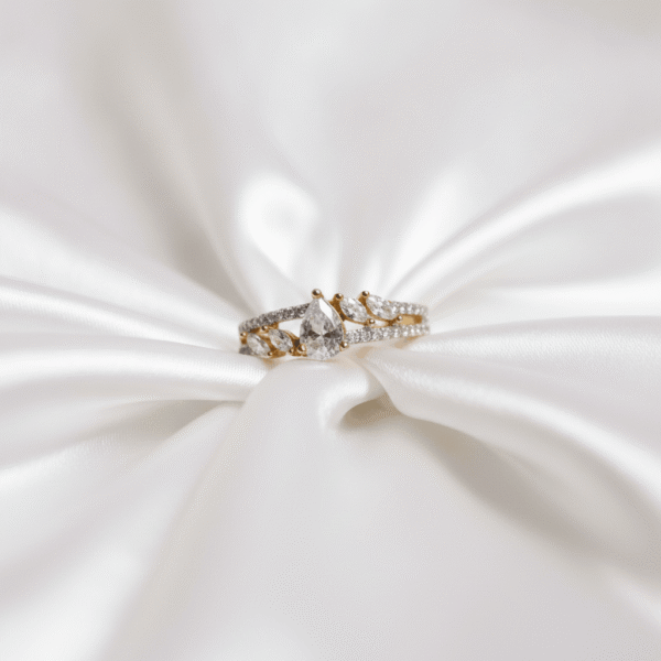 CZ Leaf Band Ring| Radiant Jewels Store