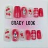 Cherry Charm Press-On Nails |www.radiantjewels.store
