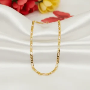 Classic Gold-Tone Figaro Chain | Radiant Jewels Store