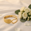 Contemporary Gold Wave Bracelet rjs | Radiant Jewels Store