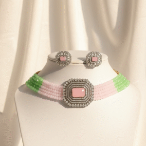 Crystal Choker Necklace Set | Radiant Jewels Store