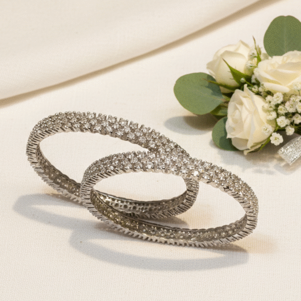 Dazzling CZ Bangles RJS |Radiant Jewels Store