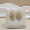 Elegant Gold-Finish Floral Studs | Radiant Jewels Store