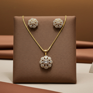 Floral Kundan Pendant Set | Radiant Jewels Store