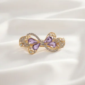 Gold Bow Hair Clip RJS | Radiant Jewels Store