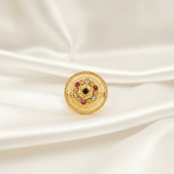Gold-Plated Circular Ring | Radiant Jewels Store