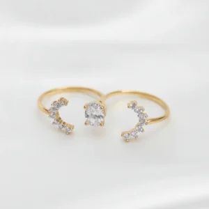 Gold Plated Twin Ring | Radiant Jewels Store
