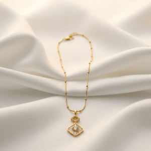 Golden-Chain-with-SparklingPendant | Radiant Jewels Store