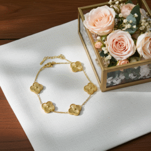 Golden Clover Bracelet | Radiant Jewels Store