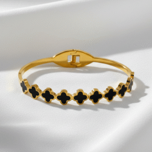 Golden Clover Cuff Bracelet | Radiant Jewels Store
