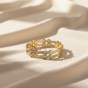 Golden Crystal Bangles | Radiant Jewels Store