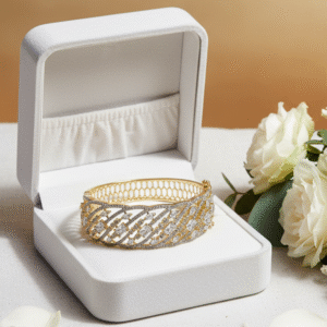 Golden Crystal Studded Bracelet | Radiant Jewels Store