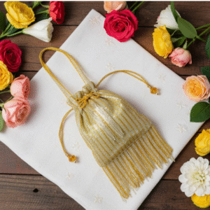 Golden Silver Katdana Potli | Radiant Jewels Store