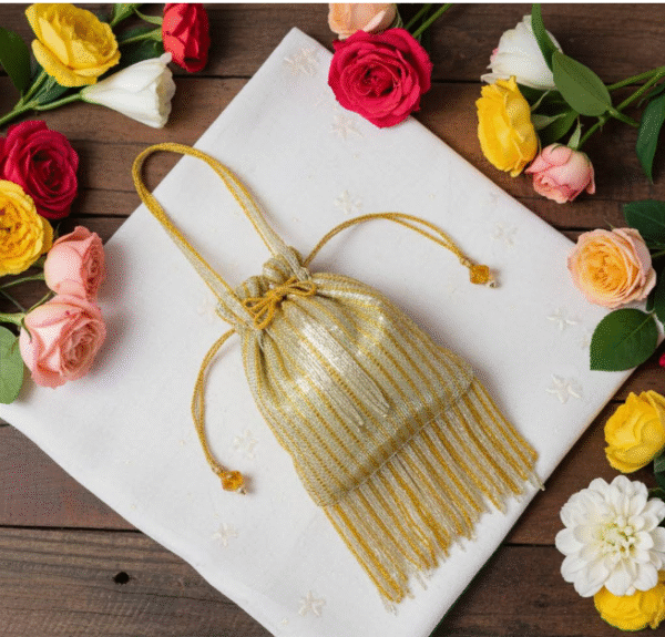 Golden Silver Katdana Potli | Radiant Jewels Store