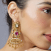 Ethnic Gold Finish Temple Danglers