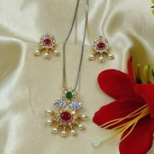 Gold‑Plated Kundan Pendant Set | Radiant Jewels Store