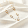 Graceful White Clover Charm Necklace | Radiant Jewels Store