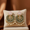 Green Chandbali Earrings| Radiant Jewels Store