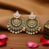 Green Chandbali Earrings RJS | Radiant Jewels Store