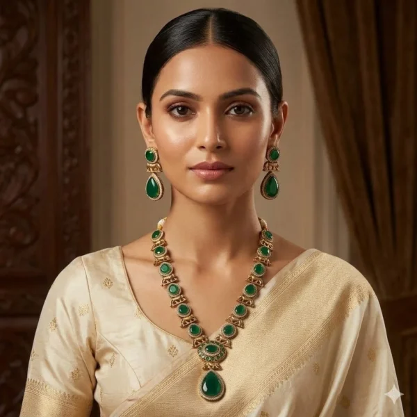 Green Necklace Set RJS | Radiant Jewels Store