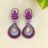 Purple Stone Drop Earrings | www.radiantjewels.store