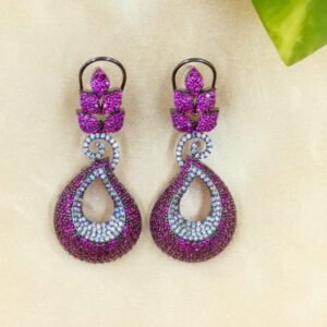 Purple Stone Drop Earrings | www.radiantjewels.store