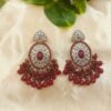 Maroon Kundan Earrings – www.radiantjewels.store