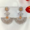 Elegant CZ Stone Fan Earrings | www.radiantjewels.store