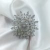 Silver Finish Floral CZ Ring – | RadiantJewels.store