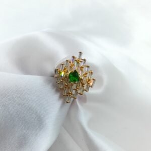 Gold-Toned Crystal Accent Ring – www.radiantjewels.store