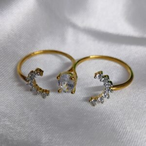 Gold Plated Twin Ring | www.radiantjewels.store
