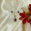 Rose Gold Ruby Spark Pendant Set | www.radiantjewels.store