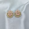 Blush Pink Floral Kundan Earrings | www.radiantjewels.store